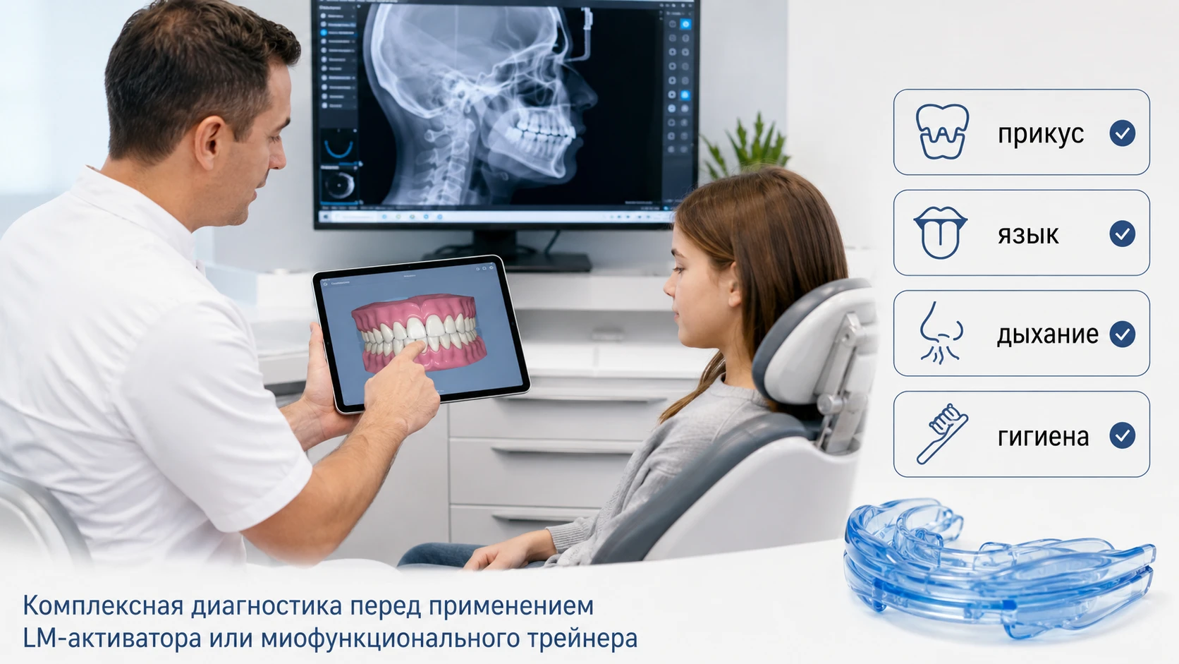Диагностика перед назначением LM-активатора или миофункционального трейнера ребёнку
